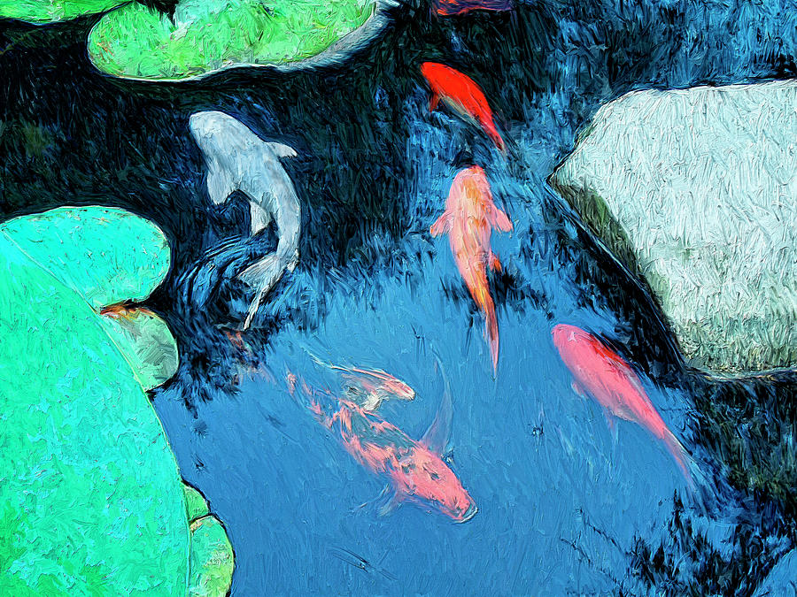 Koi Pond 1 Painting by Dominic Piperata