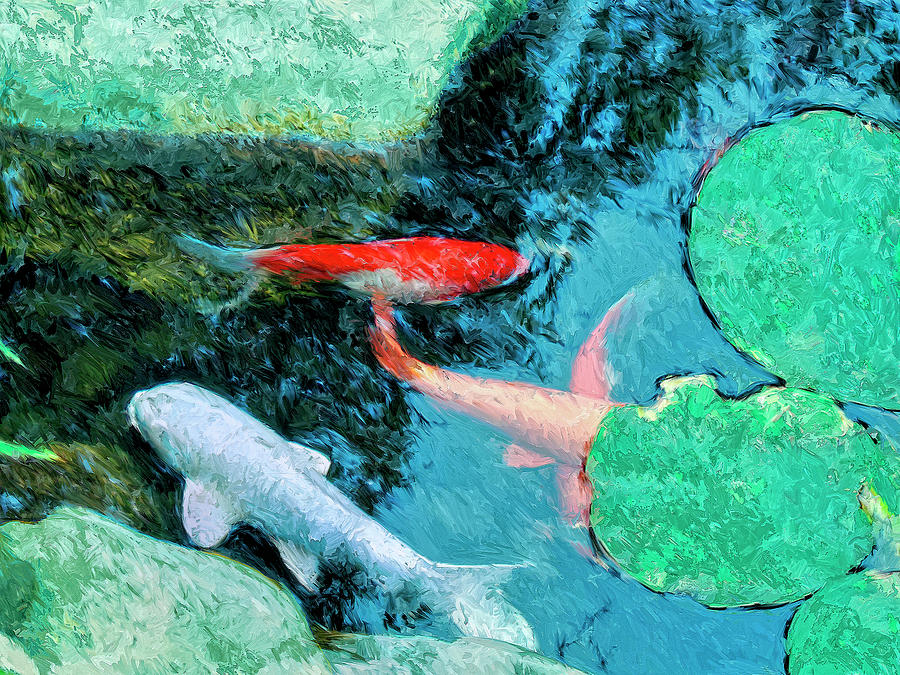 Koi Pond 4 Painting by Dominic Piperata