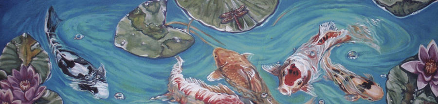 Fish Painting - Koi Pond by Diann Baggett