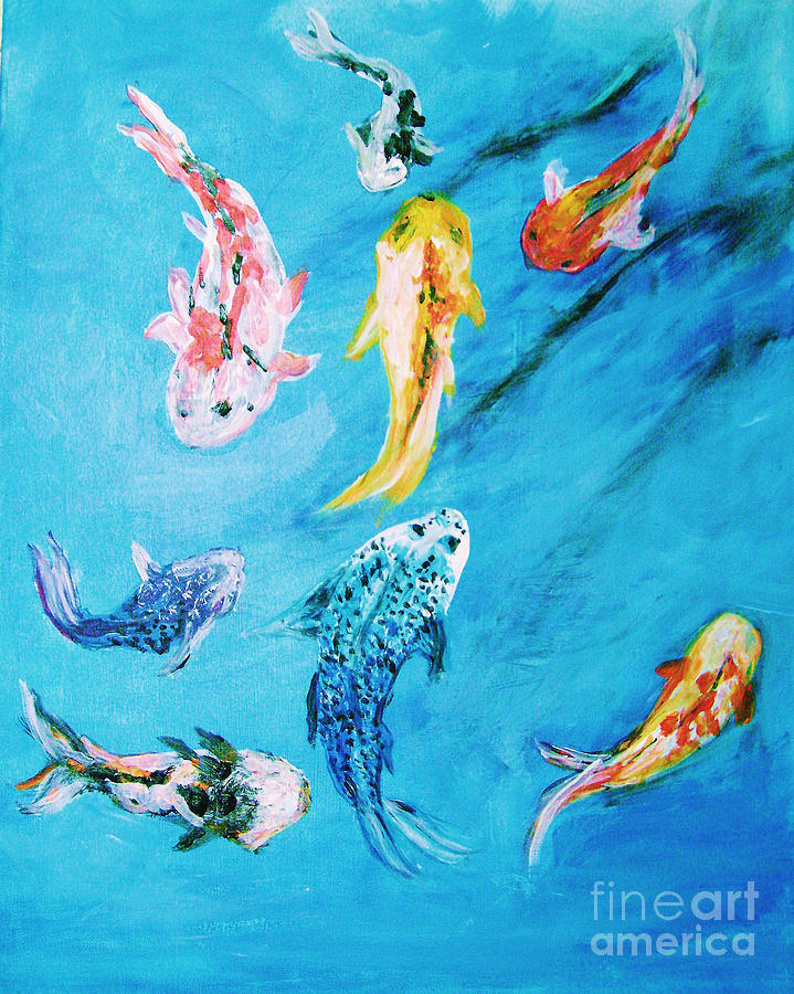 Swimming Koi Fish From the Water Series by Donna Dixon Swimming Koi Fish From the Water Series by Donna Dixon