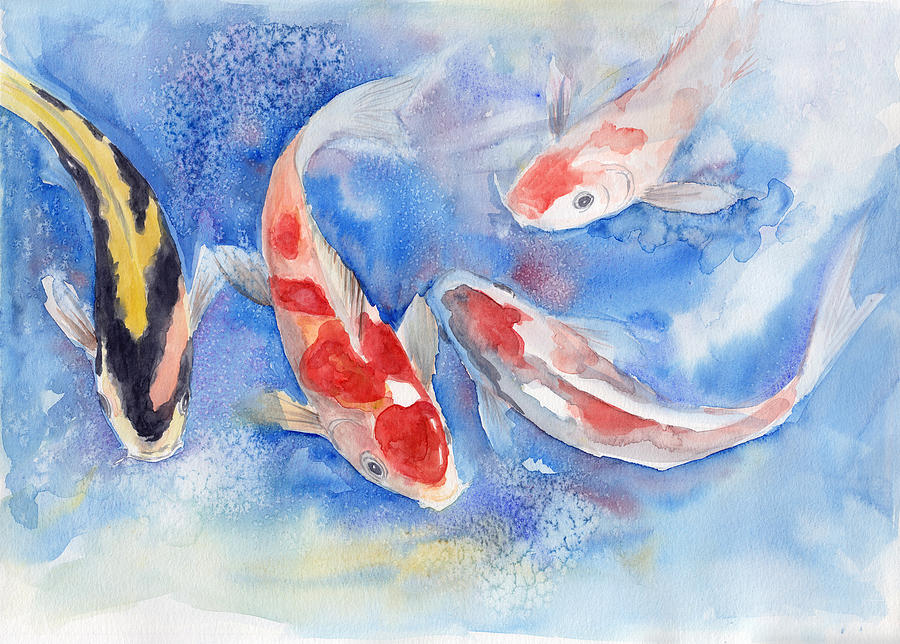 Koi Watercolor by Cheung Vong
