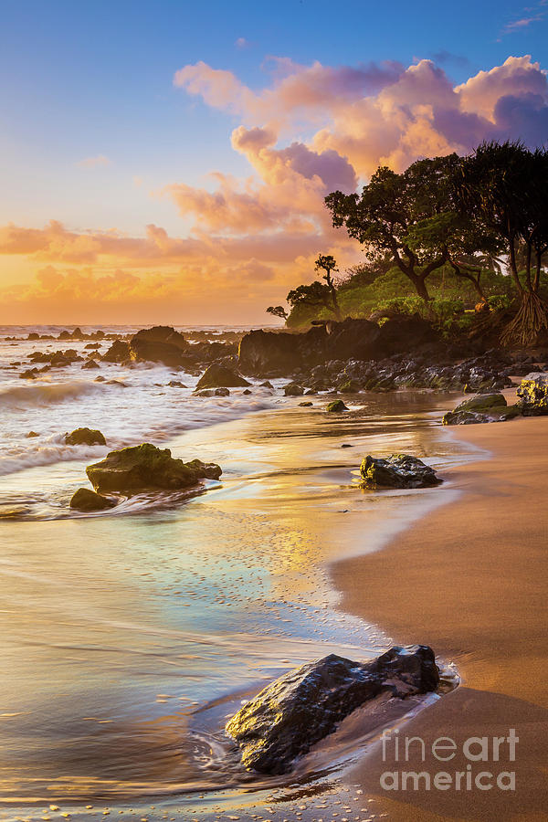 Koki Beach Sunrise Photograph by Inge Johnsson
