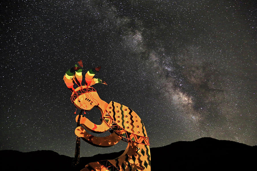 Kokopelli and the Milky Way Photograph by Donna Kennedy