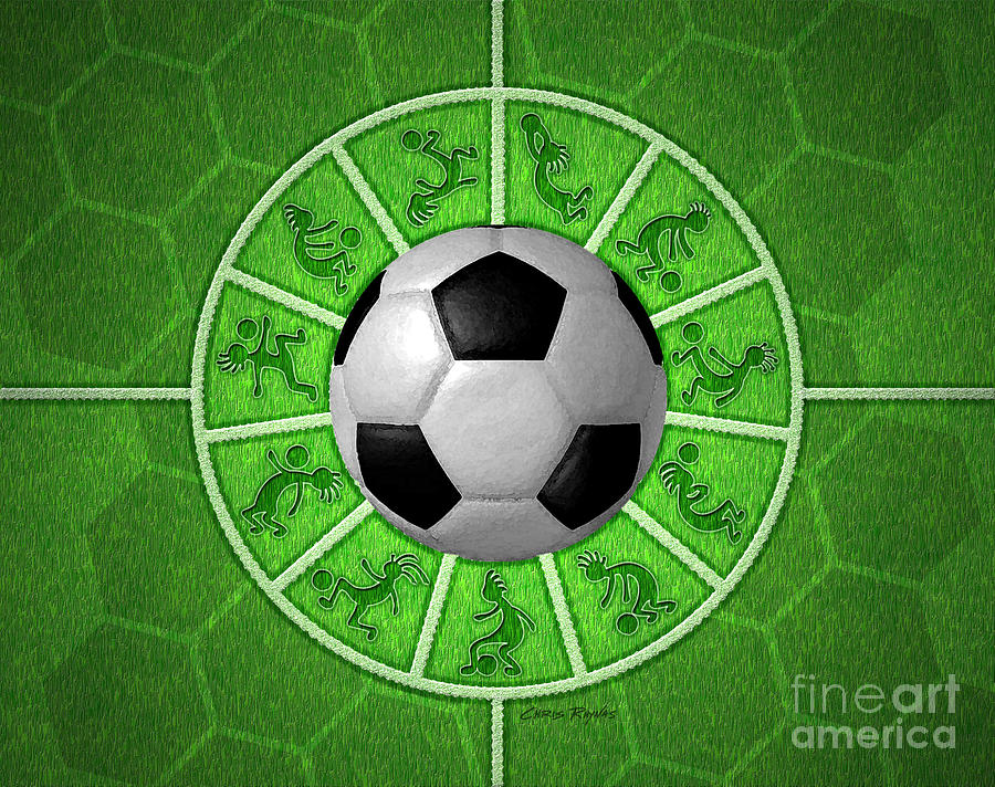 Soccer Digital Art - Kokopelli Soccer by Chris Rhynas