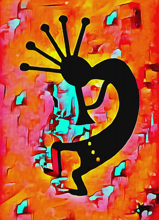 Kokopelli The Flute Player Abstract 2 Photograph by Barbara Snyder