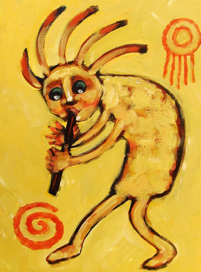 Kokopelli Watches Painting by Carol Suzanne Niebuhr