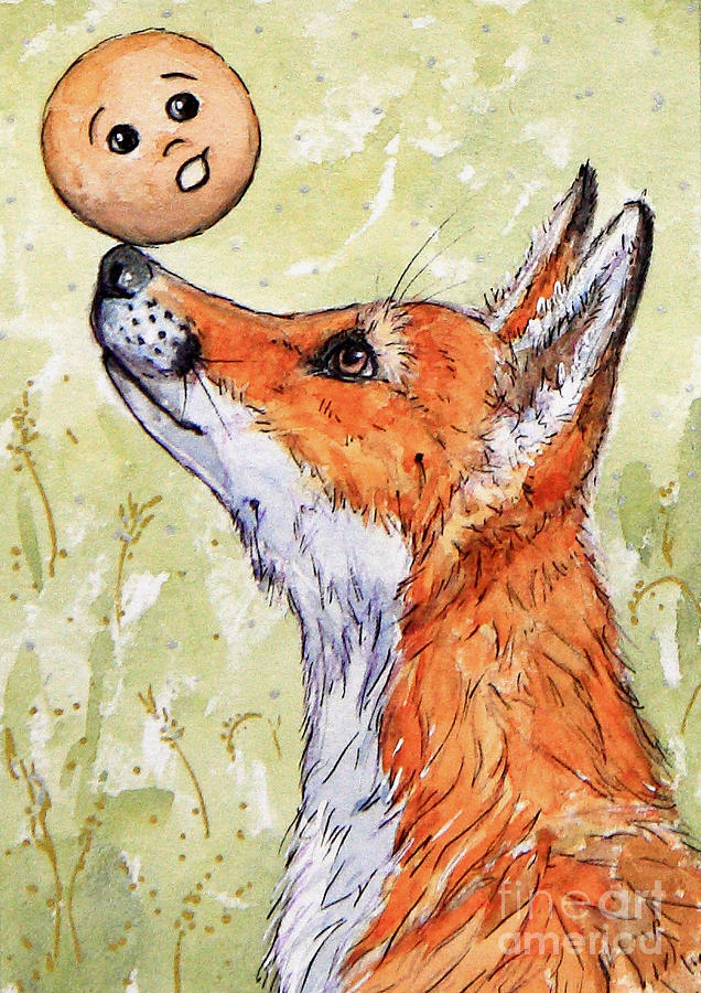 Nature Painting - Kolobok and the Fox by Svetlana Ledneva-Schukina