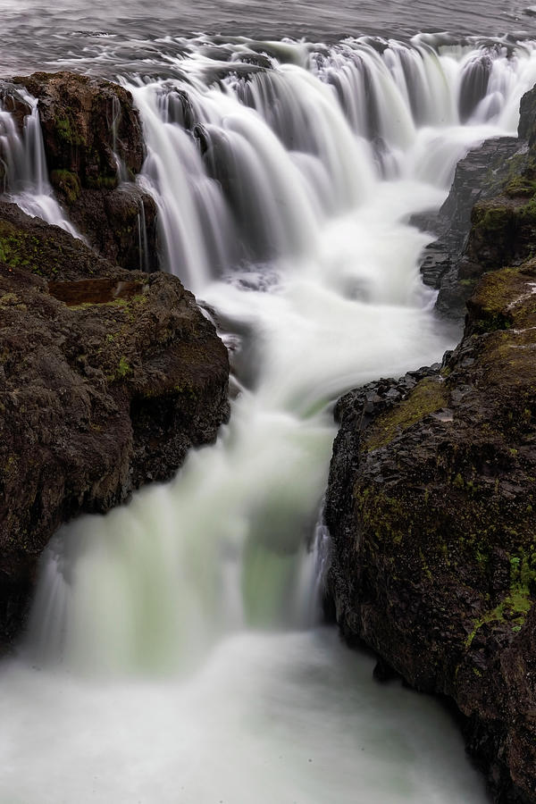 Kolugljufur Waterfalls Photograph by Tom Singleton