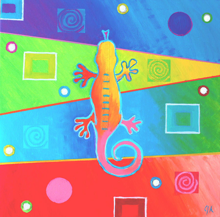 Komodo Color Painting by Jeremy Aiyadurai