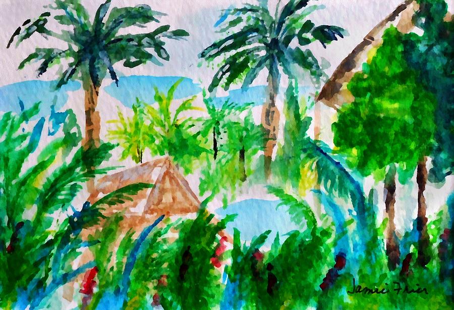 Kona Palms  Painting by Jamie Frier