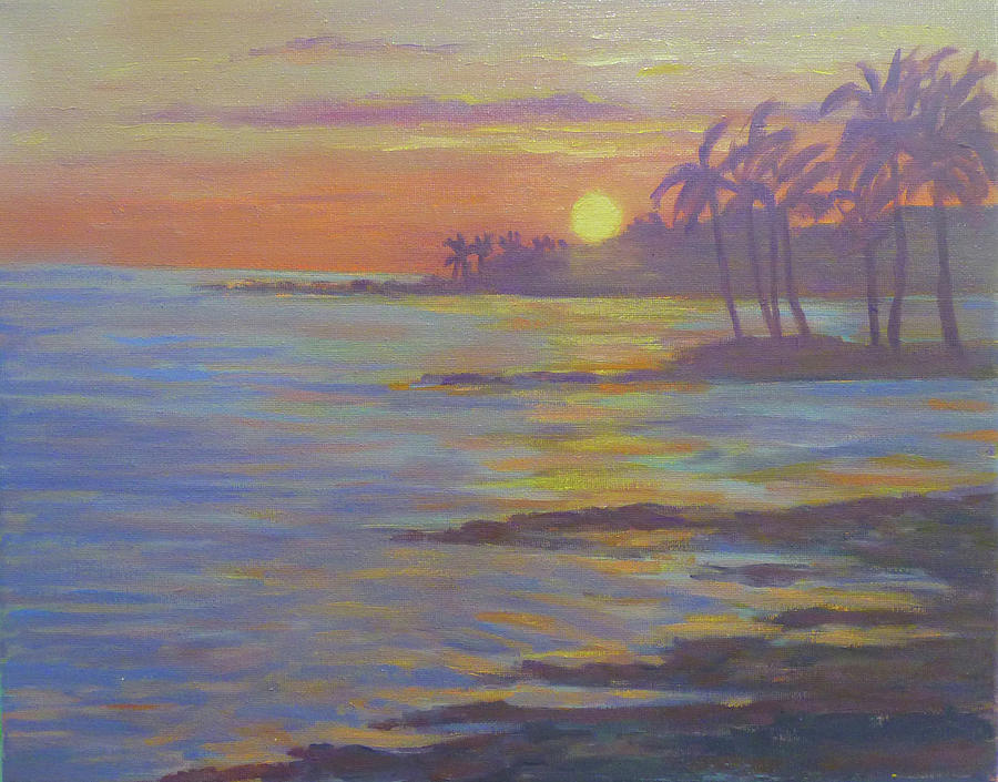 Kona Sunset Painting by Stan Chraminski