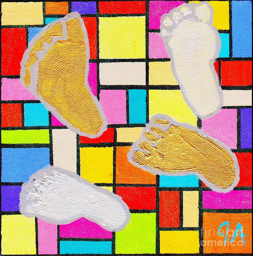 Konrads Feet Painting by Jeremy Aiyadurai