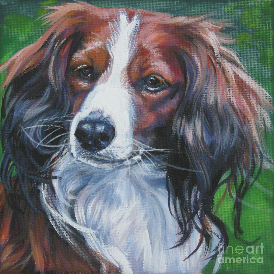 Dog Painting - Kooikerhondje by Lee Ann Shepard