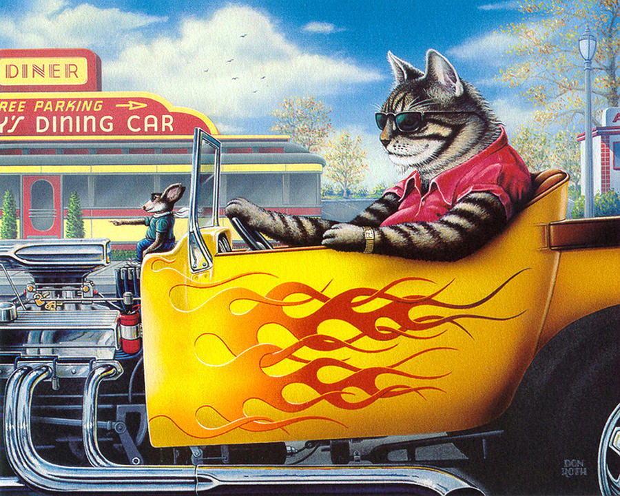 Car Painting - Kool-Kat by Don Roth