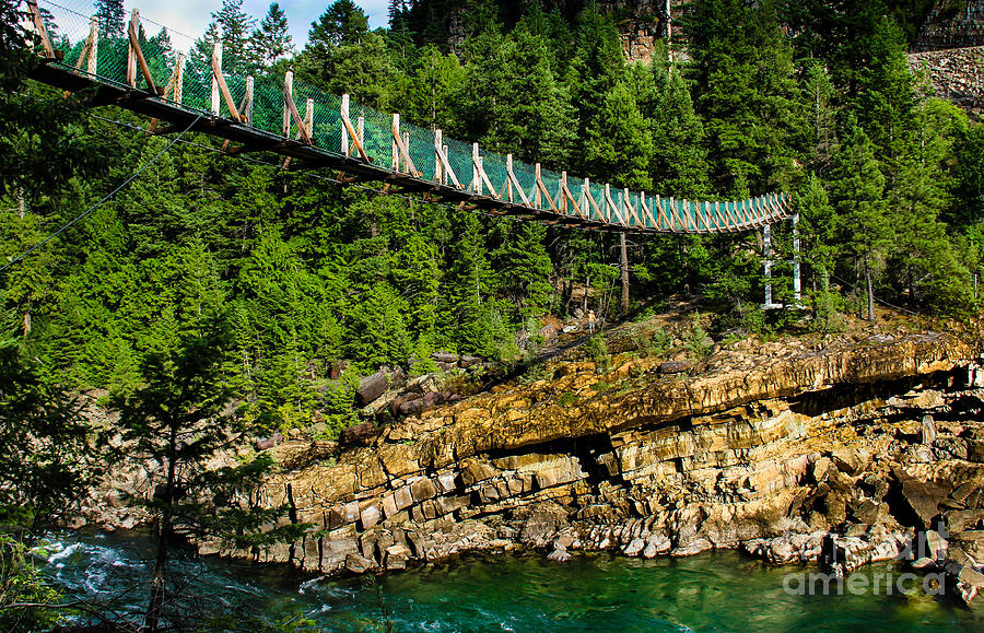 Kootenai River Swinging Bridge Photograph by Amy Sorvillo