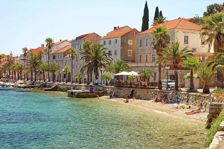 Korcula Shoreline Photograph by Sally Weigand