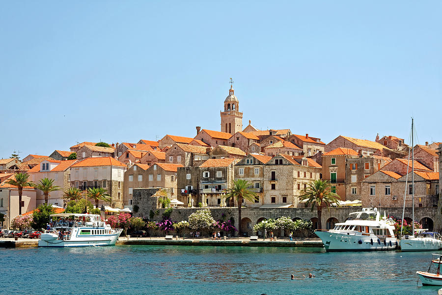 Korcula Town on the Water Photograph by Sally Weigand