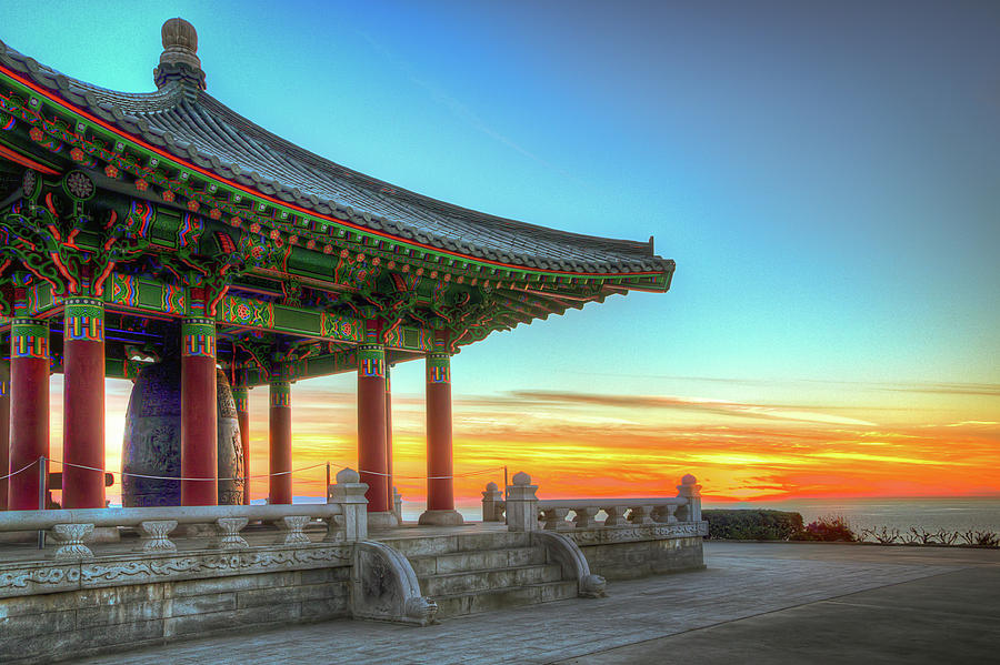 Korean Bell at Sunset Photograph by R Scott Duncan