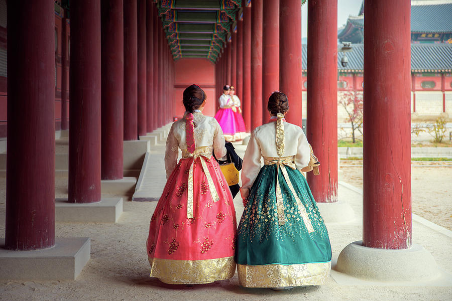 Korean lady in Hanbok Photograph by Anek Suwannaphoom