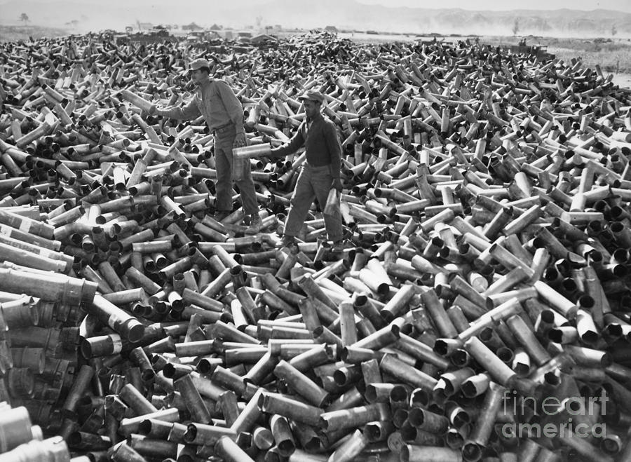 Korean War: Shell Casings Photograph by Granger