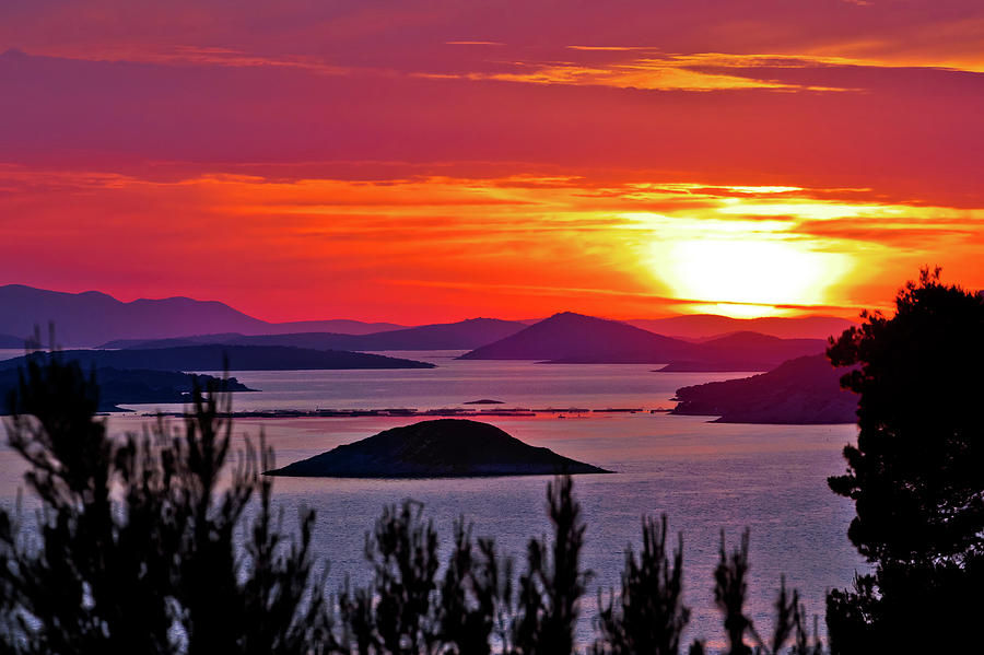Kornati national park archipelago sunset view Photograph by Brch Photography