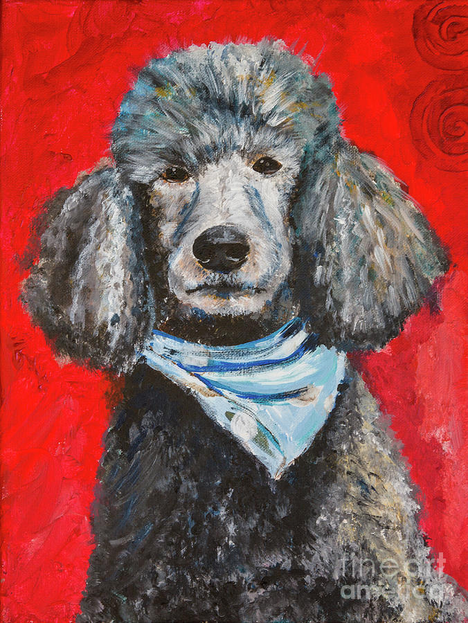 Kosmo Painting by Kathy Strauss