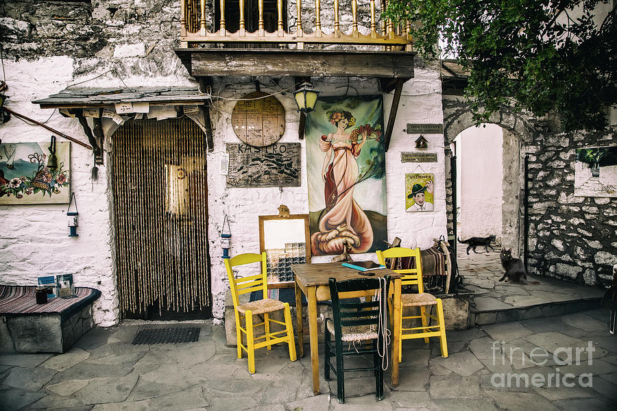 Kostas Taverna, Kastro, Thassos Photograph by Daliana Pacuraru