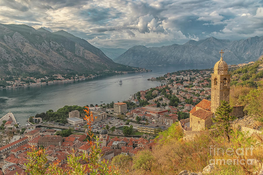 Architecture Photograph - Kotor Church of Our Lady of Remedy Landscape by Antony McAulay