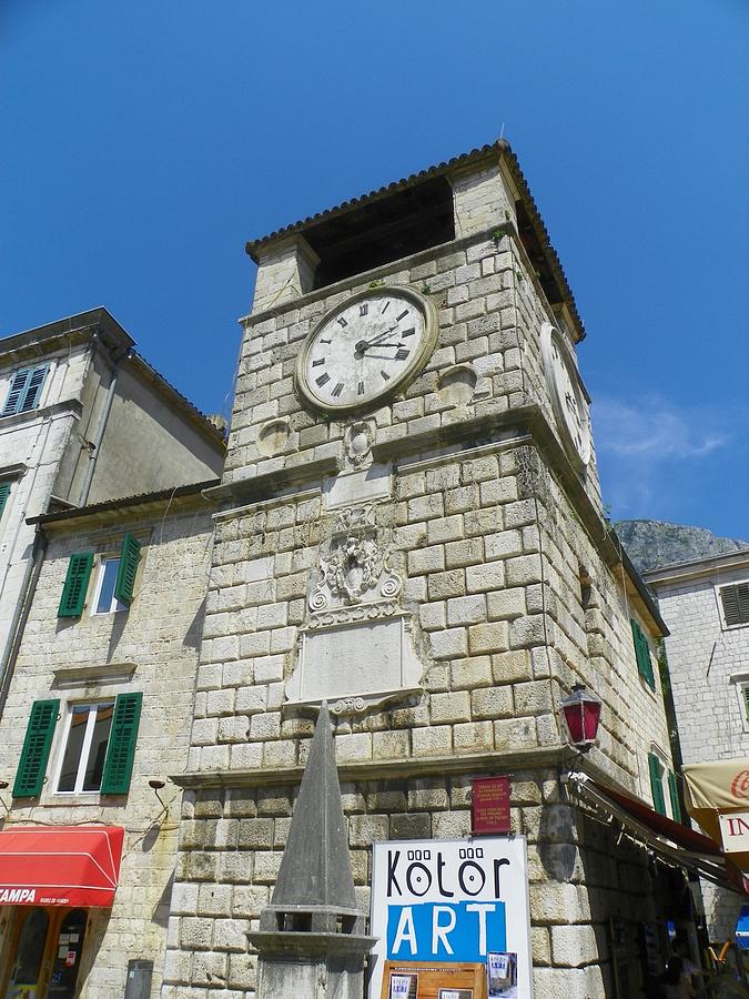Kotor Clock Tower Photograph by Elizabeth Fontaine-Barr