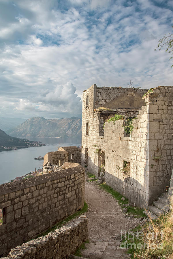 Kotor Fortress Ruins Overlooking the Bay Photograph by Antony McAulay
