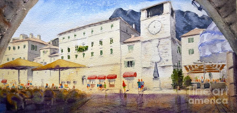 Kotor Painting - Kotor, stari grad by Nenad Kojic Watercolours