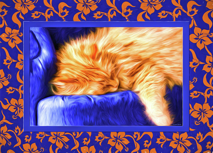 Kouch Kitty Painting by Doreen Erhardt