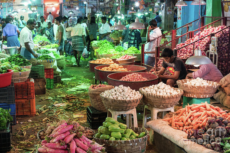 Koyambedu Vegetables Market India Photograph by Mike Reid