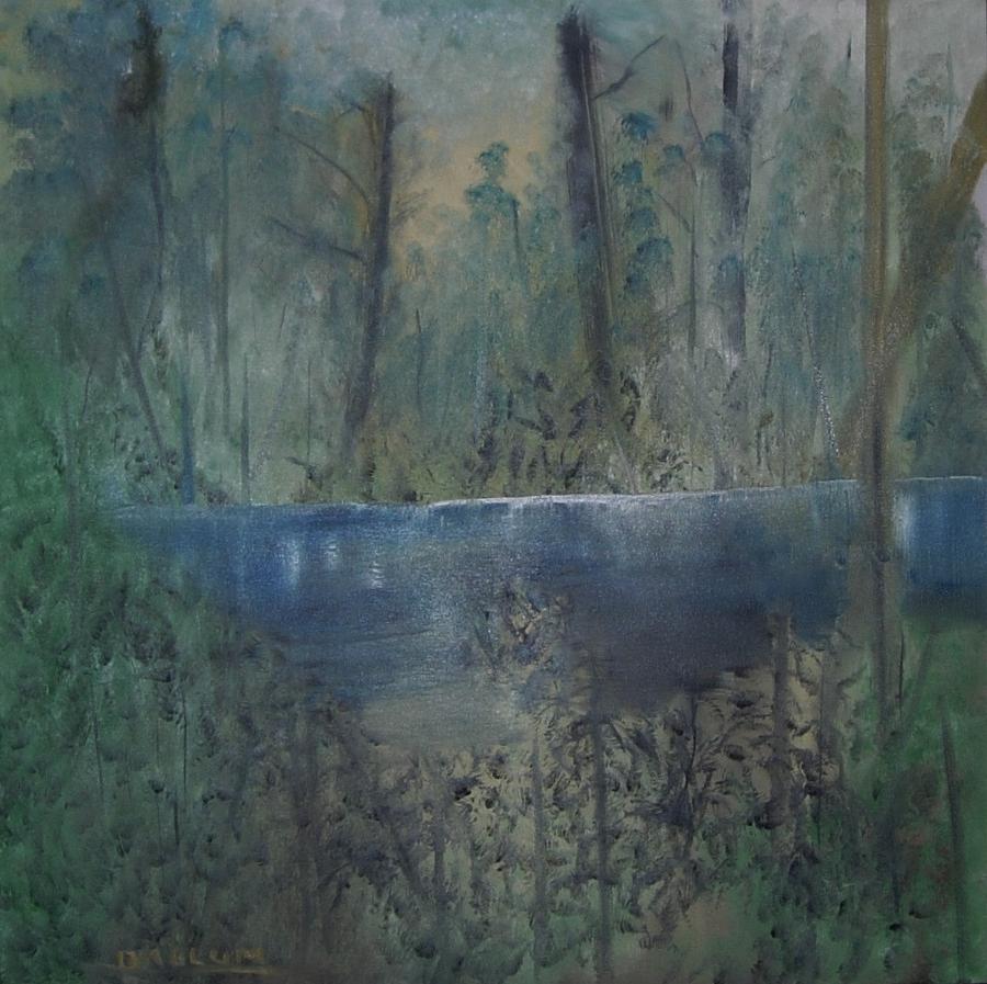 Forest Painting - Krabenhoff Pond by Gregory Dallum