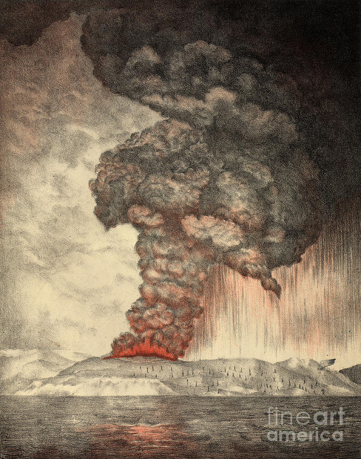 Krakatoa Eruption, 1883 Photograph by Science Source