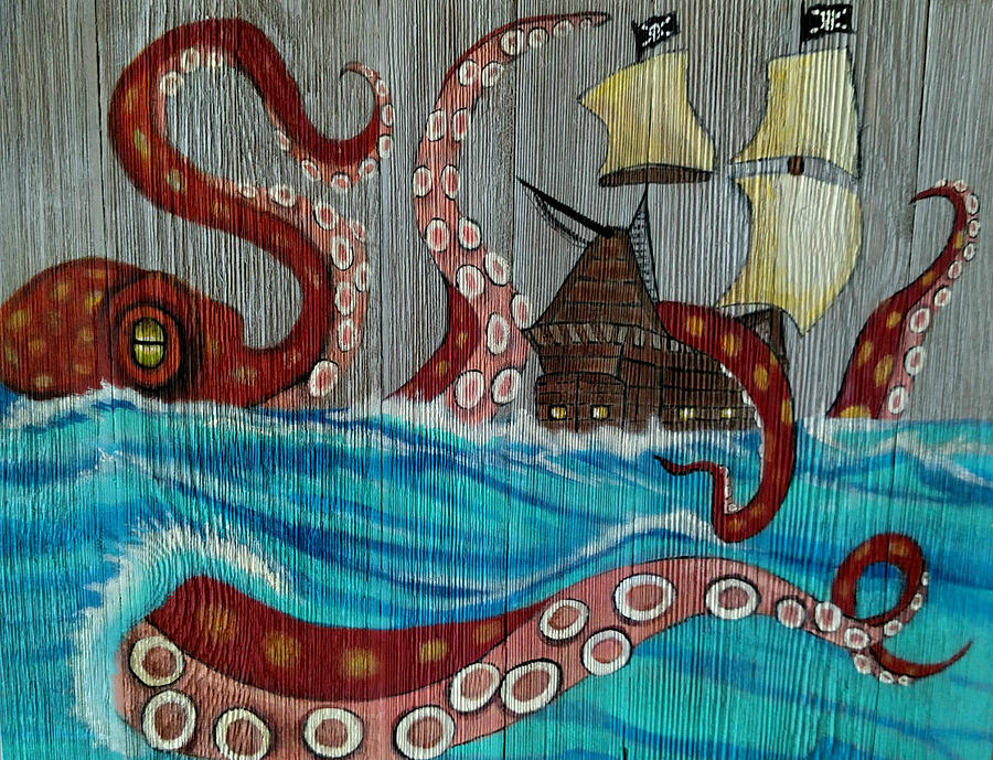 octopus ship art