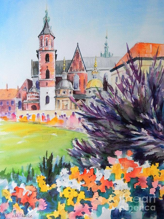 Krakow Centerpiece Painting by K M Pawelec