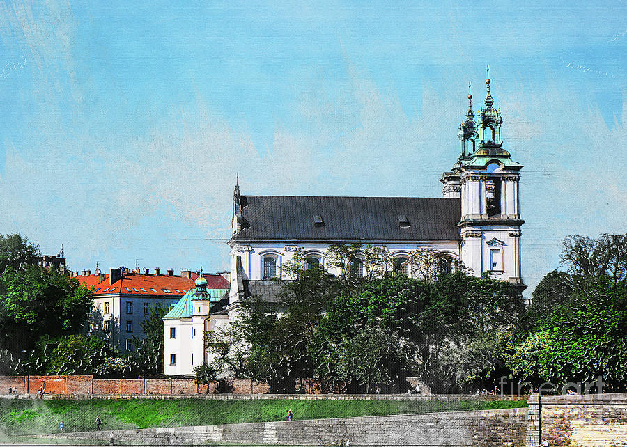 Krakow church Digital Art by Justyna Jaszke JBJart