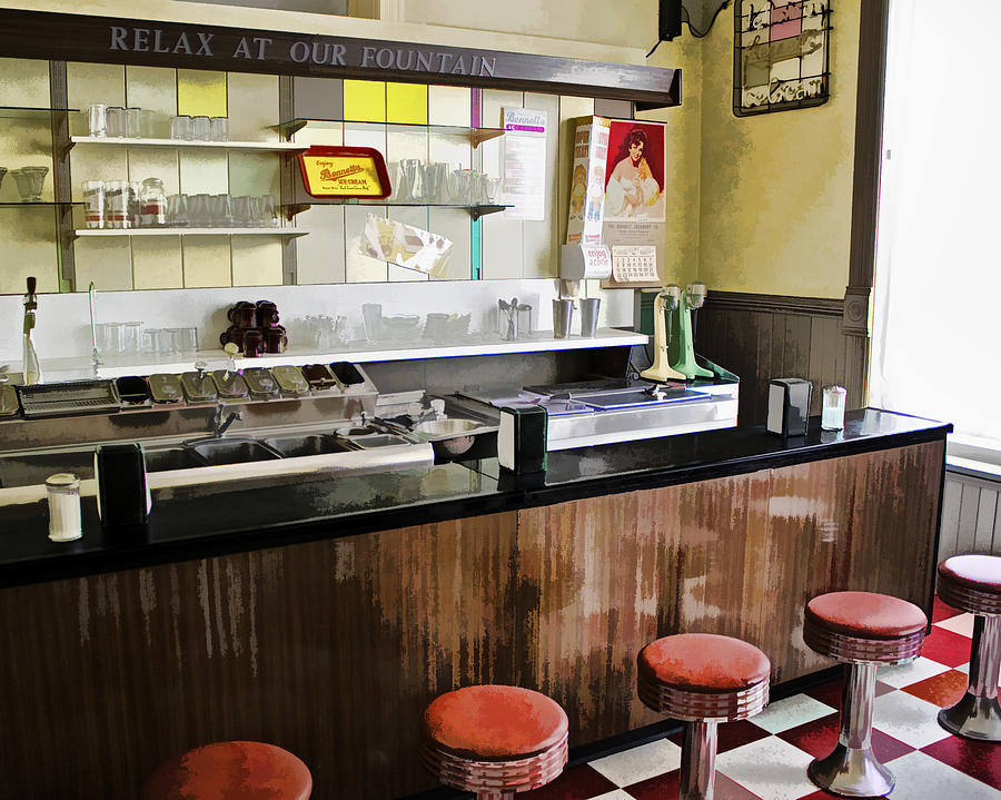 Kramers Drug Store Soda Fountain Photograph by Kevin Anderson