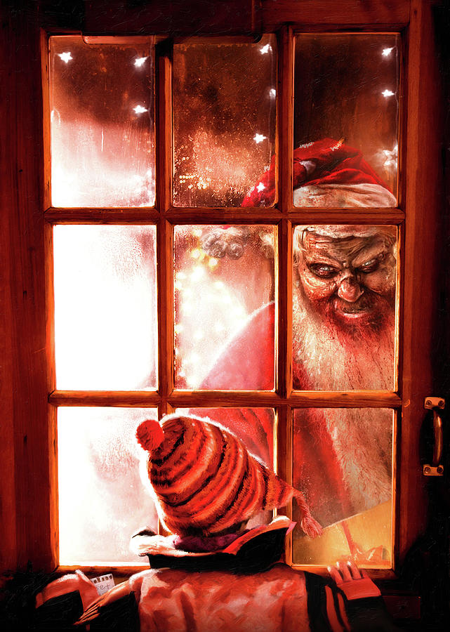 Christmas Painting - Krampus by Joe Roberts Christmas Painting - Krampus by Joe Roberts