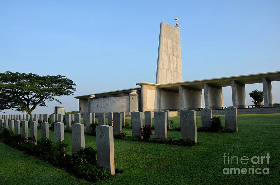 Kranji Commonwealth war memorial monument and gravestones Singapore Photograph by Imran Ahmed