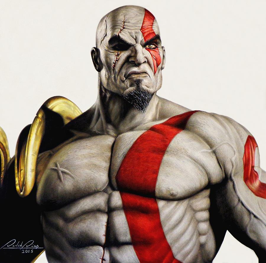 Kratos The Ghost Of Sparta Drawing By David Dias