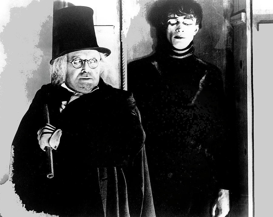 Kraus and Veidt The Cabinet of Dr. Caligari number one 1920 color added 2016 Photograph by David Lee Guss
