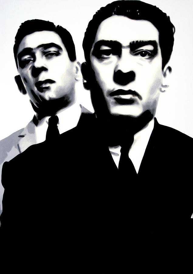 Kray Twins Painting by Luis Ludzska