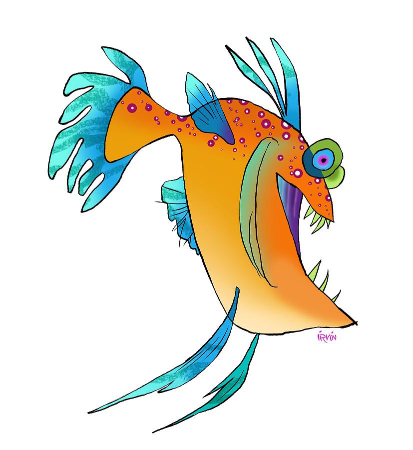 Fish Digital Art - KrazyFish 001 FishOnly by Trevor Irvin