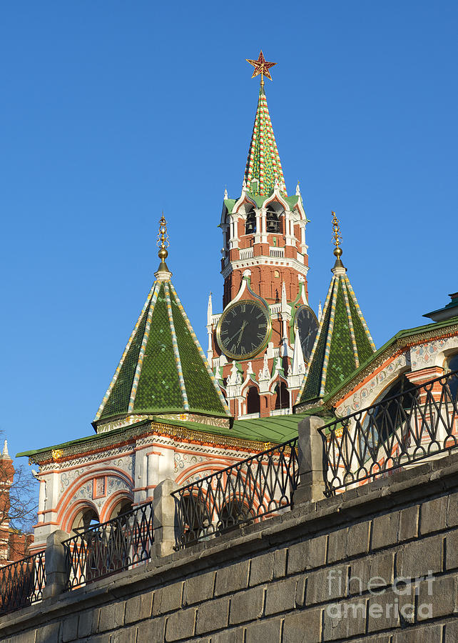 Kremlin Savior Tower In Moscow, Russia Photograph By Ivan Batinic ...