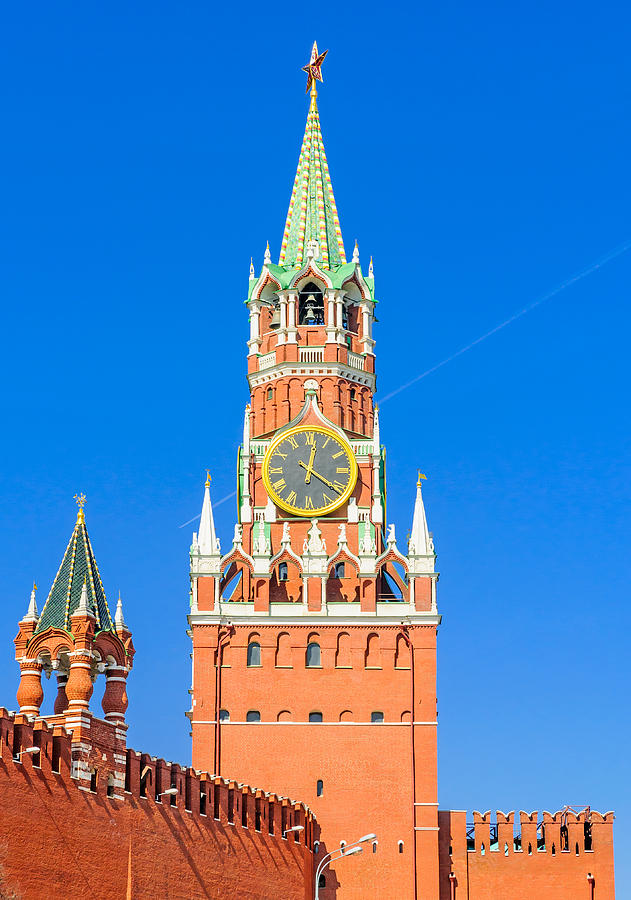 Kremlin's Clock Tower Photograph by Alain De Maximy - Fine Art America