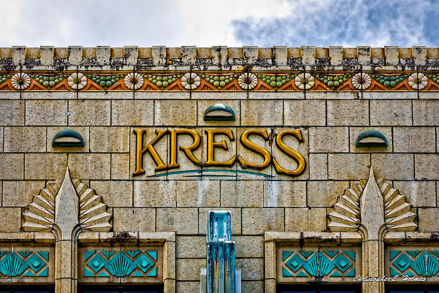 Kress Building Detail Photograph by Christopher Holmes