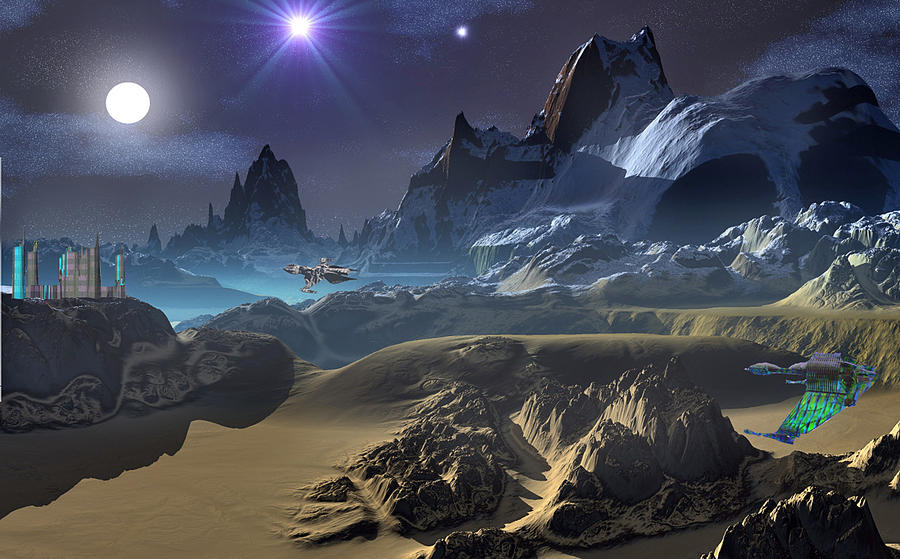 Krill City Stardock. Digital Art by David Jackson Krill City Stardock. Digital Art by David Jackson