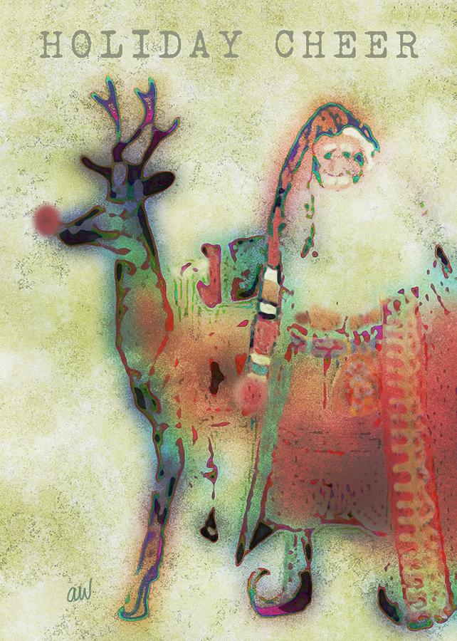Santa Claus Digital Art - Kris And Rudolph by Arline Wagner